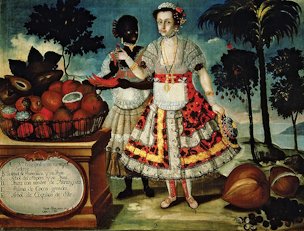 Retrato de una señora principal con su negra esclava por