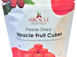 Freeze-dried miracle fruit in cubes