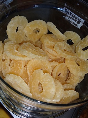 Candied, Crystallized Pineapple