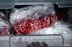 Pomegranate Seeds in Freezer