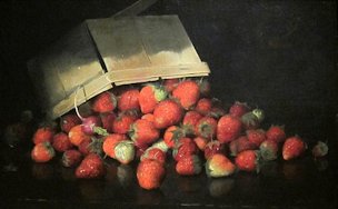 Strawberries in a Basket, Joseph Decker, 1887