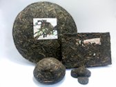 Tea bricks, tea cakes, tea lumps, and tea nuggets